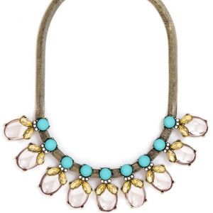 BaubleBar 'Rosebud' turquoise multi-color aged gold necklace
